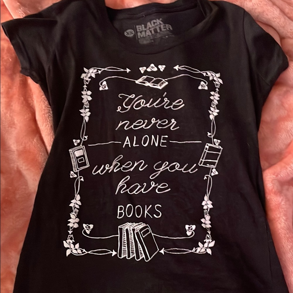Black Matter Kids Tee with Book Lover's Quote